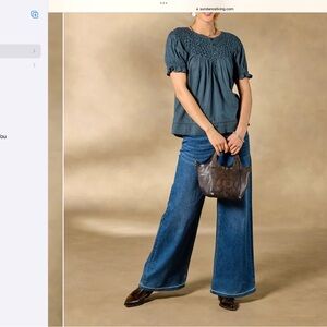 Sundance Sweetpea Smocked Short Puff Sleeve Top